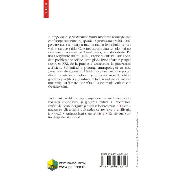 Antropologia si problemele lumii moderne - Claude Levi-Strauss