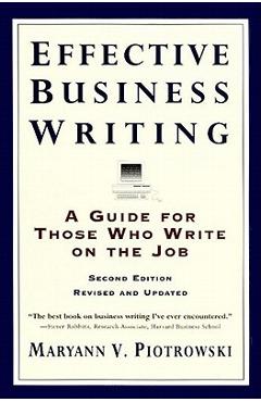 Coperta cărții 'Effective Business Writing: Strategies, Suggestions and Examples - Maryann V. Piotrowski'