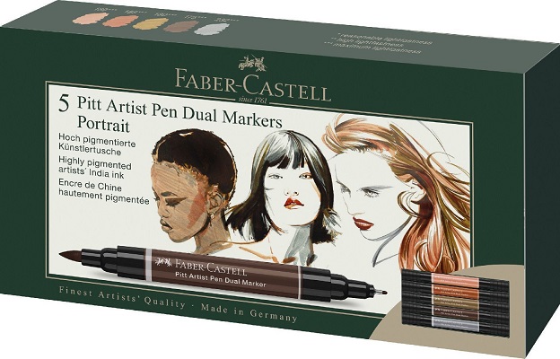 Set 5 linere Pitt Artist: Pen Dual Markers. Portrait