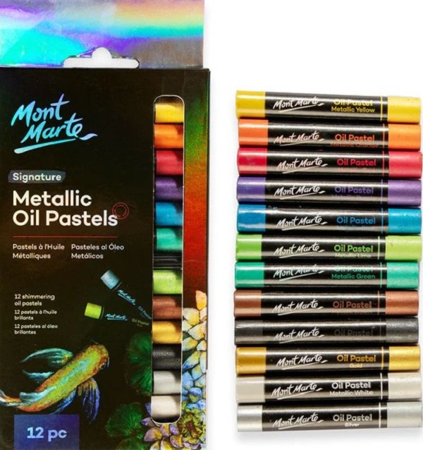 Creioane cerate. Pastel metalic. 12 culori