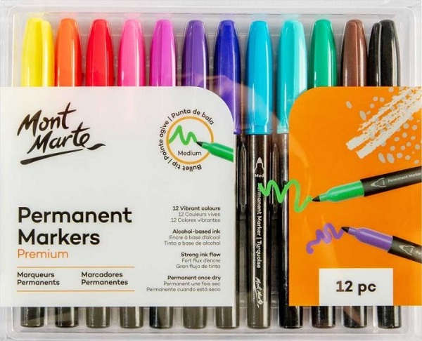 Set 12 markere permanente premium