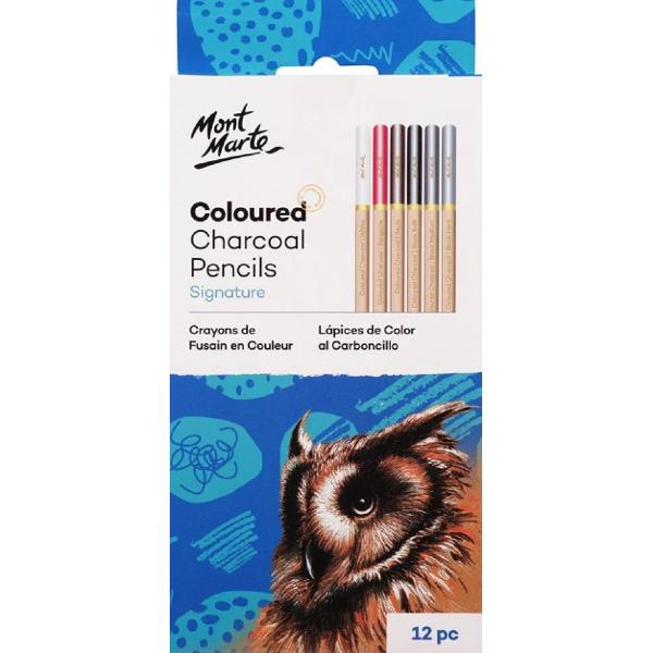 Set 12 creioane carbune color