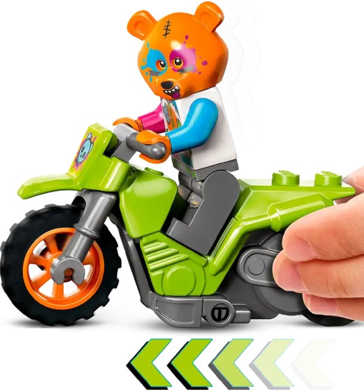 Lego City. Motocicleta de cascadorie cu urs