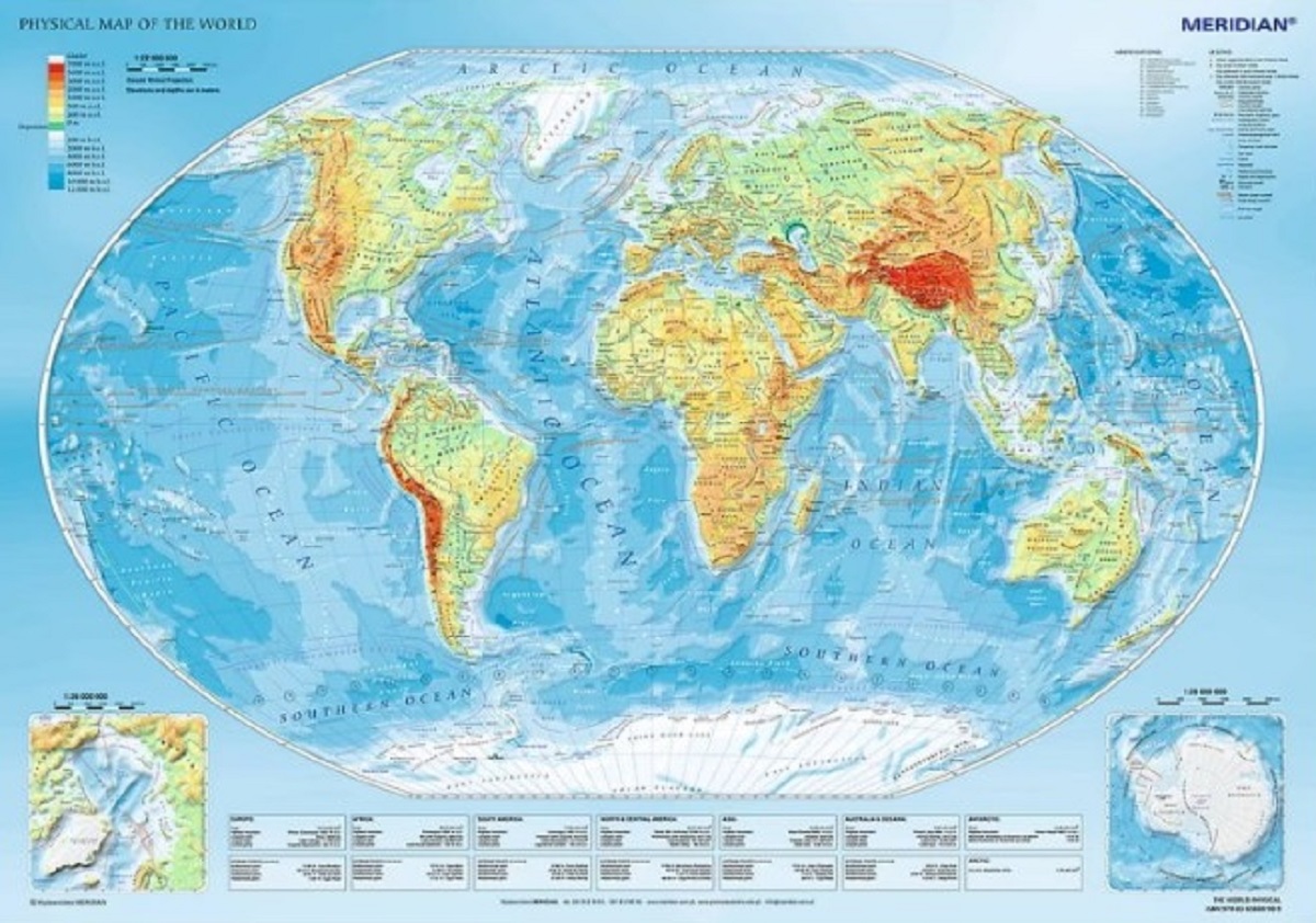 Puzzle 1000. Harta Fizica a Lumii