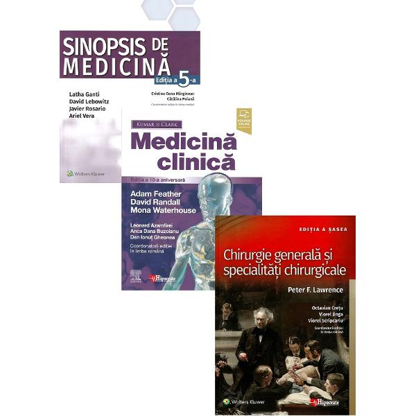 Set 3 carti pentru rezidentiat: Sinopsis de medicina + Medicina clinica + Chirurgie generala