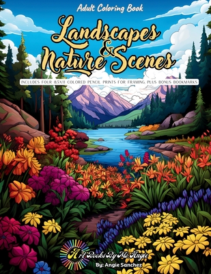 Landscapes & Nature Scenes: Adult Coloring Book - Art Books Angie