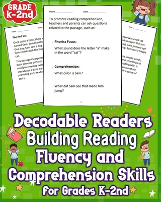Coperta cărții 'Decodable Readers Building Reading Fluency and Comprehension Skills for Grades K-2nd: Unlock comprehension and fluency'