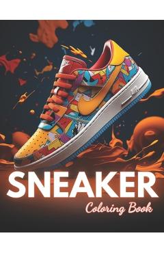 Coperta cărții 'Sneaker Coloring Book: 100+ New Designs for All Ages - Yasmine Harrison'