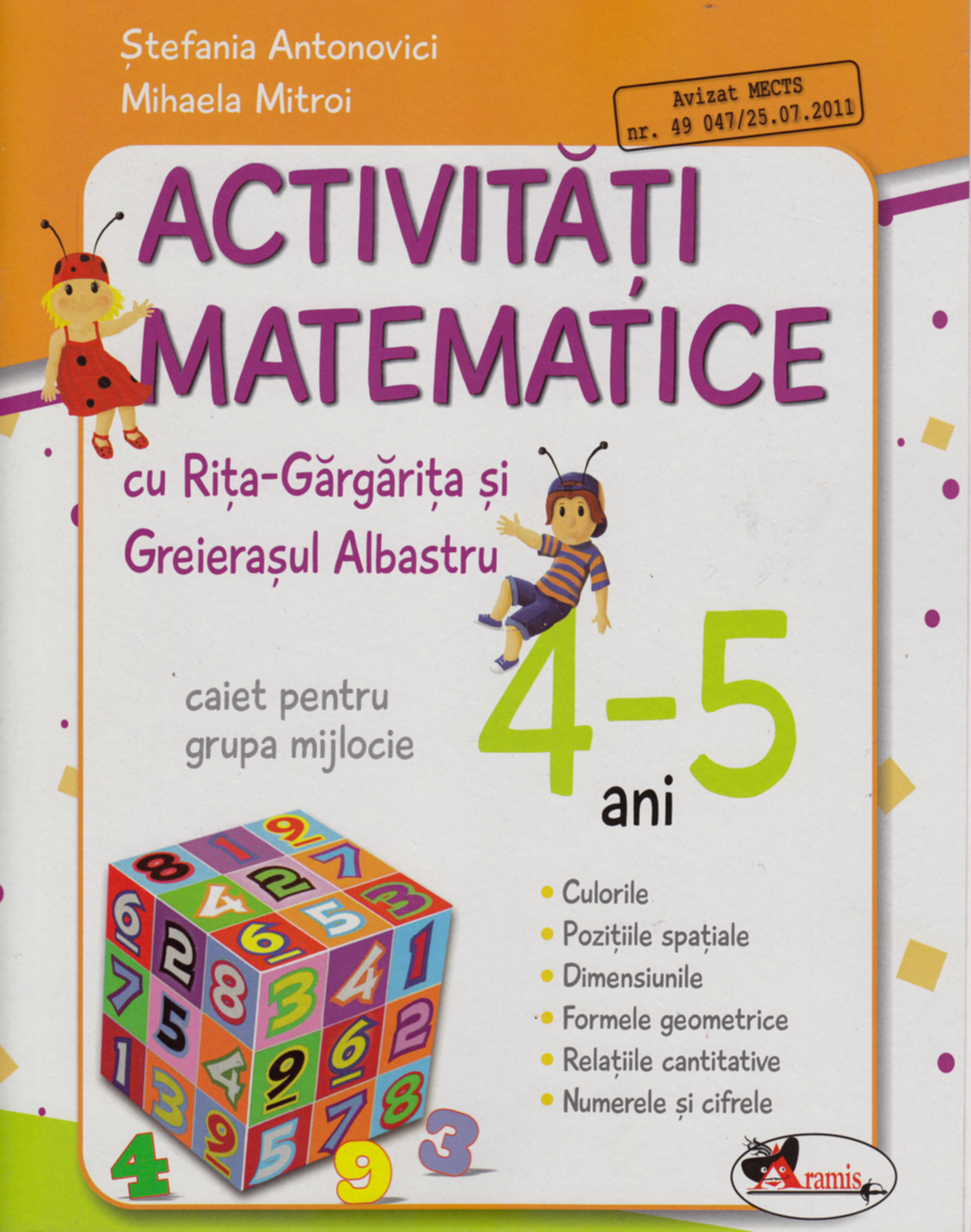 Activitati matematica 4-5  ani caiet grupa mijlocie ed. 2011