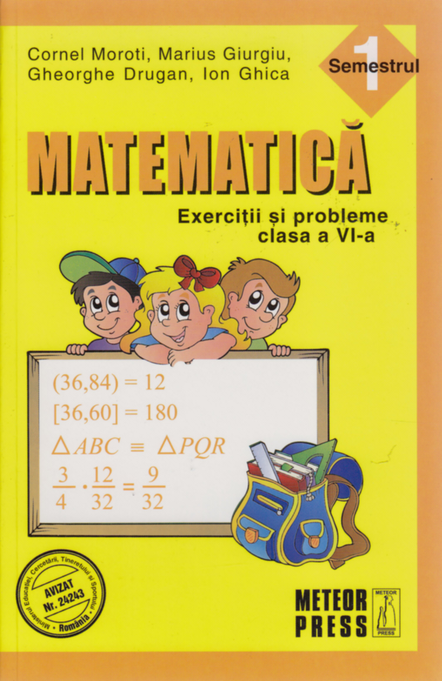 Coperta cărții 'Matematica Cls 6 Exercitii Si Probleme Sem 1 - Cornel Moroti, Marius Giurgiu'