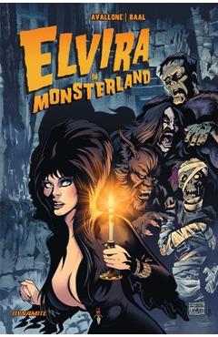 Coperta cărții 'Elvira in Monsterland - David Avallone'
