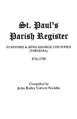 St. Paul's Parish Register - John B. C. Nicklin
