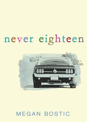 Coperta cărții 'Never Eighteen - Megan Bostic'