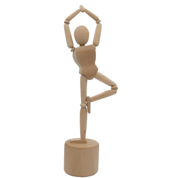 Figurina decorativa din lemn. Yogi