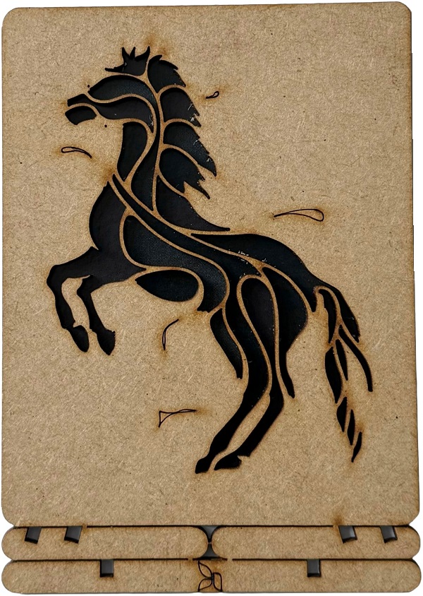 Carte postala din lemn: Horse