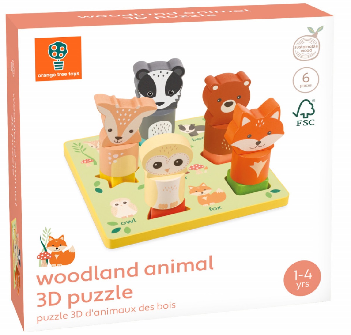 Puzzle 3D de lemn. Animale