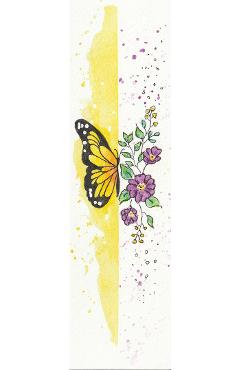 Imaginea produsului 'Semn de carte: Fluture si flori'