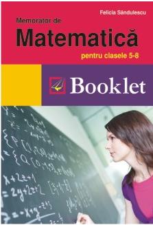 Coperta cărții 'Memorator de matematica 5-8 - Felicia Sandulescu'