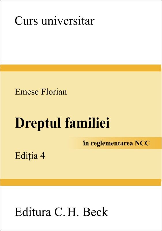 Coperta cărții 'Dreptul familiei ed.4 - Emese Florian'