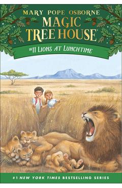 Coperta cărții 'Lions at Lunchtime - Mary Pope Osborne'