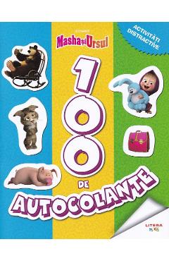 Masha si Ursul. 100 de autocolante. Activitati distractive