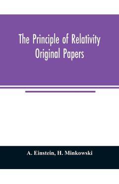 Coperta cărții 'The principle of relativity; original papers - A. Einstein'