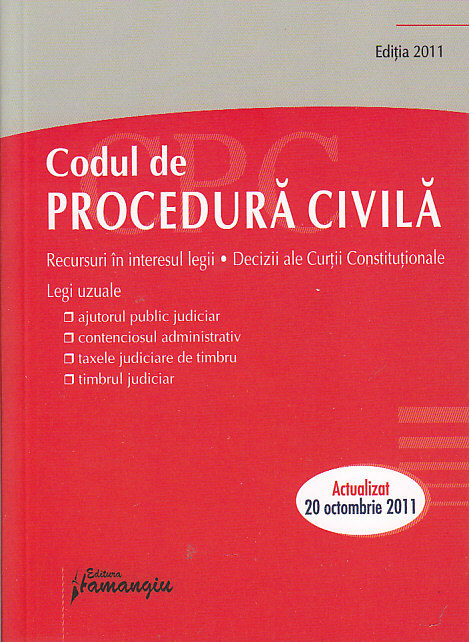 Coperta cărții 'Codul De Procedura Civila Act. 20 Octombrie 2011'