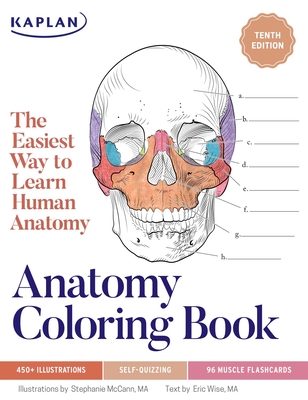 Anatomy Coloring Book with 450+ Realistic Medical Illustrations with Quizzes for Each - Stephanie Mccann