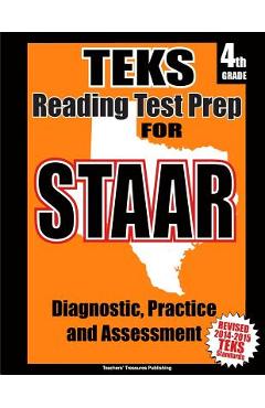 Coperta cărții 'TEKS 4th Grade Reading Test Prep for STAAR - Teachers' Treasures'