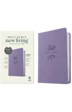 NLT Large Print Premium Value Thinline Bible, Filament-Enabled Edition (Leatherlike, Lavender Song) - Tyndale