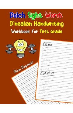 Coperta cărții 'Dolch Sight Words D'nealian Handwriting Workbook for First Grade: Practice dnealian tracing and writing penmaship'