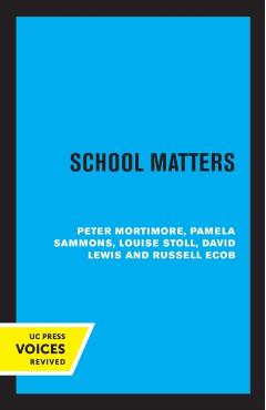 Coperta cărții 'School Matters - Peter Mortimore'
