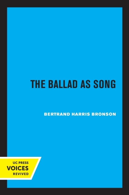 The Ballad as Song - Bertrand H. Bronson