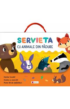 Poza produsului Servieta cu animale din padure. Invatam si ne distram!