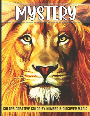 Mystery colors creative color by number & discover magic: Stress Relieving Patterns Color by Number Adult Coloring Book Mystery - Jakiya Art Book Cafe