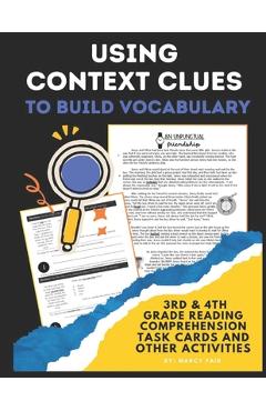 Poza produsului Using Context Clues to Build Vocabulary: 3rd & 4th grade reading comprehension, task cards, and other activities - Marcy Christine Fair