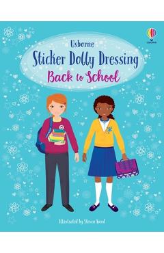 Coperta cărții 'Sticker Dolly Dressing Back to School: A Back to School Book for Kids - Fiona Watt'