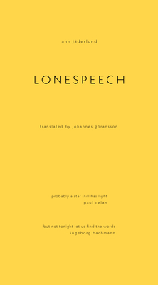 Coperta cărții 'Lonespeech - Ann Jäderlund'