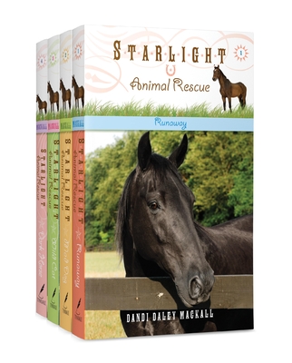 Coperta cărții 'Starlight Animal Rescue 4-Pack: Runaway / Mad Dog / Wild Cat / Dark Horse - Dandi Daley Mackall'