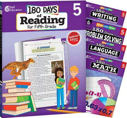 180 Days Reading, Math, Problem Solving, Writing, & Language Grade 5: 5-Book Set - Multiple Authors