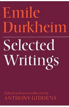 Coperta cărții 'Emile Durkheim: Selected Writings - Emile Durkheim'