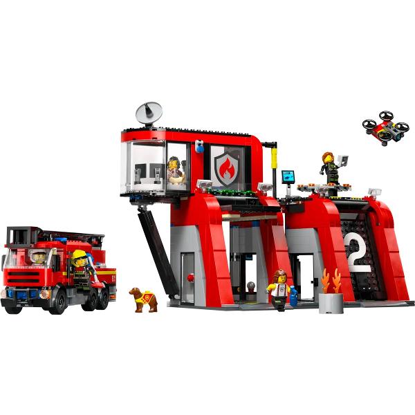 Lego City. Statie si camion de pompieri