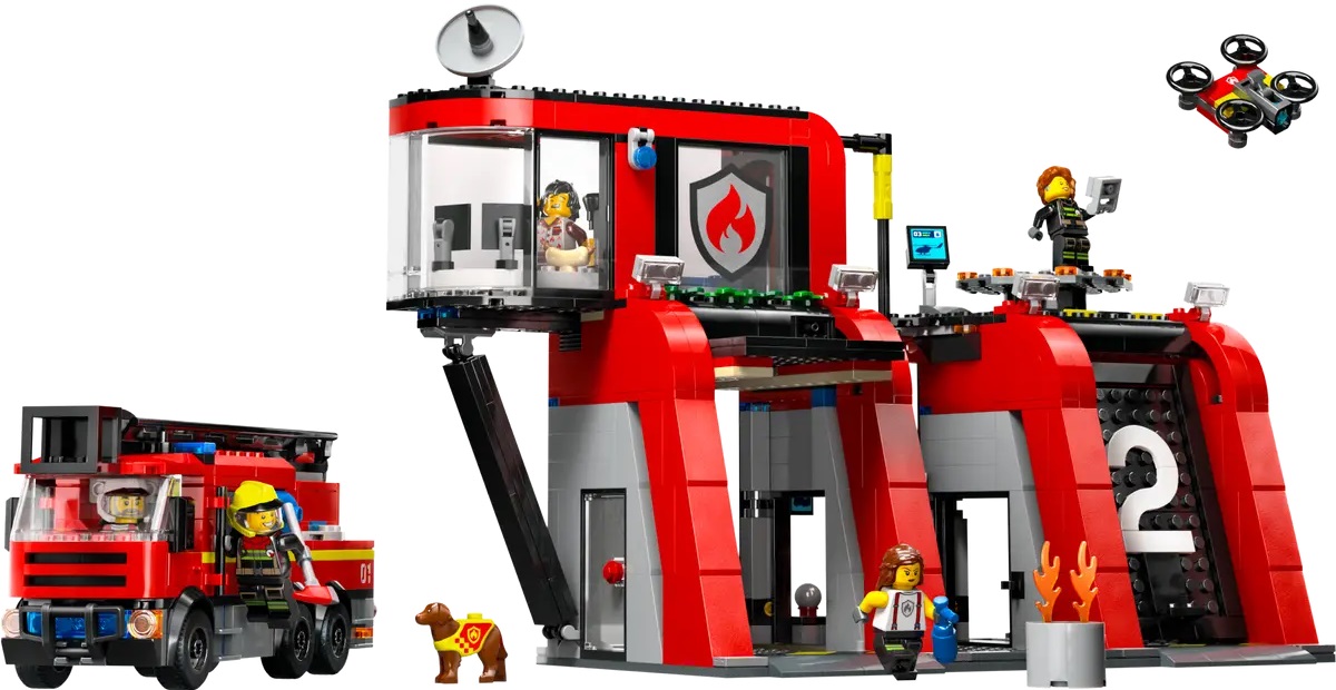 Lego City. Statie si camion de pompieri