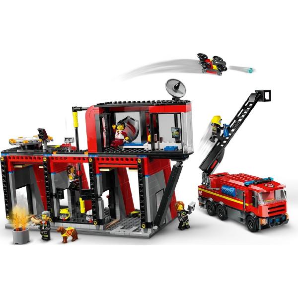 Lego City. Statie si camion de pompieri