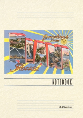 Vintage Lined Notebook Greetings from Miami, Florida - Found Image Press