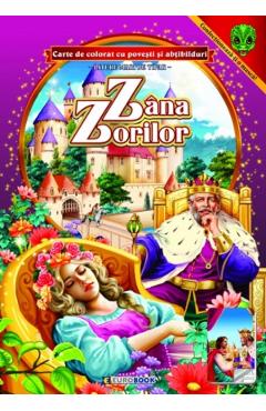 Poza produsului Zana Zorilor. Carte de colorat cu povesti si abtibilduri