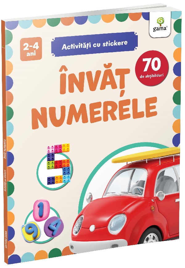 Invat numerele. Activitati cu stickere 2-4 ani