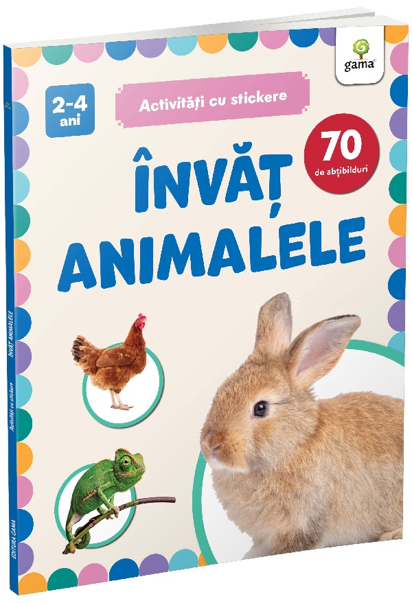 Invat animalele. Activitati cu stickere 2-4 ani