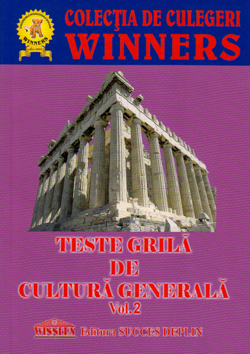 Coperta cărții 'Teste de cultura generala vol. 2 - Culegeri Winners'