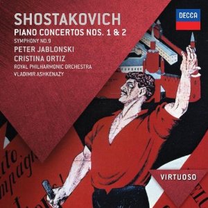 CD Shostakovich - Piano concertos nos. 1 & 2 - Symphony no. 9 - Peter Jablonski, Cristina Ortiz